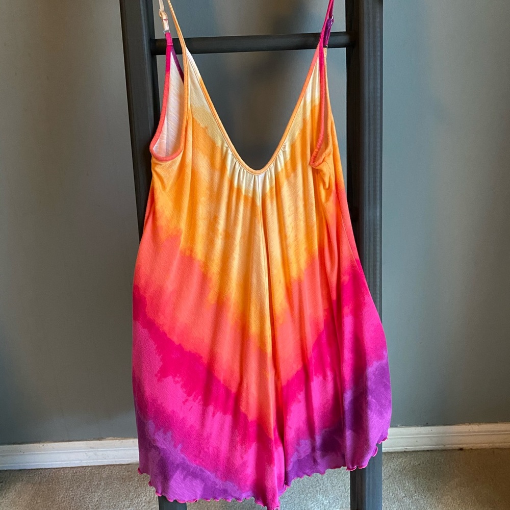 Tie dye spaghetti strap tank top